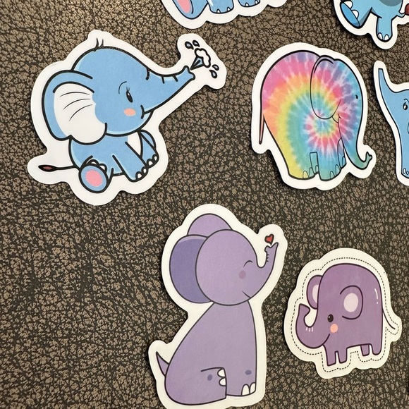 NEW - 9 adorable elephant stickers - Picture 3 of 5